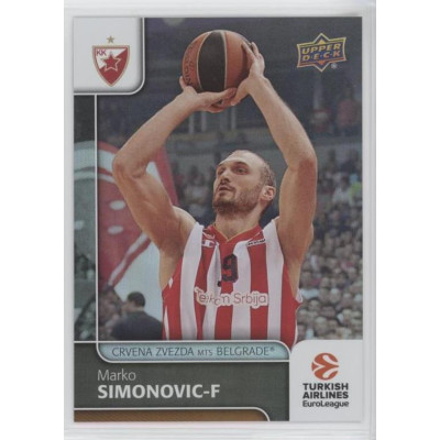 Коллекционная карточка 2016-17 Euroleague #83 MARKO SIMONOVIC (Crvena Zvezda MTS Belgrade)