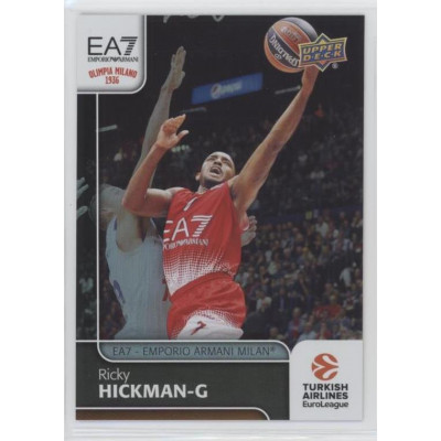 Коллекционная карточка 2016-17 Euroleague #90 RICKY HICKMAN (EA7 - Emporio Armani Milan)