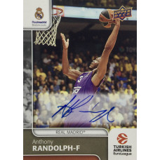 Коллекционная карточка 2016-17 Euroleague Autograph ANTHONY RANDOLPH (Real Madrid)