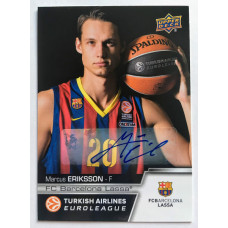 Коллекционная карточка 2015-16 Euroleague Autograph MARCUS ERIKSSON (FC Barcelona Lassa)
