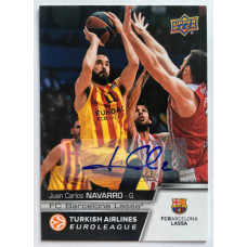 Коллекционная карточка 2015-16 Euroleague Autograph JUAN CARLOS NAVARRO (FC Barcelona Lassa)