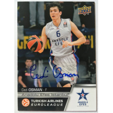 Коллекционная карточка 2015-16 Euroleague Autograph CEDI OSMAN (Efes Istanbul)