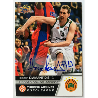 Коллекционная карточка 2015-16 Euroleague Autograph DIMITRIS DIAMANTIDIS (Panathinaikos Athens)