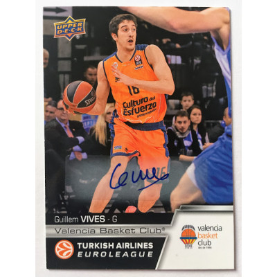 Коллекционная карточка 2015-16 Euroleague Autograph GUILLEM VIVES (Valencia Basket Club)
