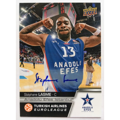 Коллекционная карточка 2015-16 Euroleague Autograph STEPHANE LASME (Efes Istanbul)