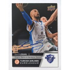 Коллекционная карточка 2015-16 Euroleague Autograph DAVID LOGAN (Dinamo Sassari)