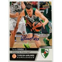 Коллекционная карточка 2015-16 Euroleague Autograph TOMAS DIMSA (Zalgiris Kaunas)