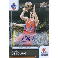 Коллекционная карточка 2016-17 Euroleague Autograph NANDO DE COLO (CSKA Moscow)