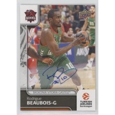 Коллекционная карточка 2016-17 Euroleague Autograph RODRIGUE BEAUBOIS (Baskonia Vitoria)