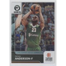 Коллекционная карточка 2016-17 Euroleague #93 JAMES ANDERSON (Darussafaka Dogus Istanbul)