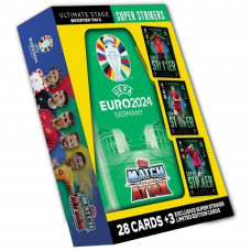 Бокс карточек Евро 2024 Topps Match Attax Booster Tin №3 "SUPER STRIKERS"