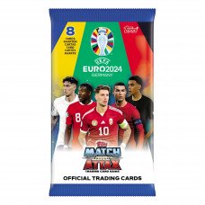 1 пакетик (8 карточек) Евро 2024 Topps Match Attax 