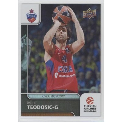 Коллекционная карточка 2016-17 Euroleague #3 MILOS TEODOSIC (CSKA Moscow)