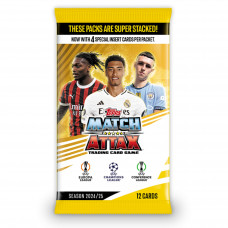 Пакетик карточек Topps Match Attax Лига Чемпионов 2024-25 (12 карточек) 