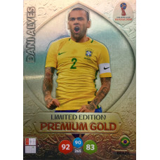 ДАНИ АЛВЕС (Бразилия) Panini Adrenalyn XL FIFA World Cup 2018. Limited Edition Premium Gold.