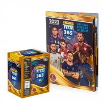 1 блок наклеек (50 пакетиков) 2022 Panini FIFA 365 + Альбом для наклеек