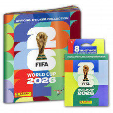 Альбом + блистер наклеек Panini FIFA World Cup 2026 (блистер 8 пакетиков)