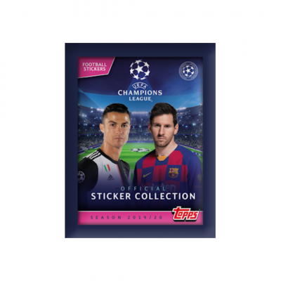 1 пакетик с наклейками (5 шт. в каждом) 2019-20 Topps UEFA Champions League