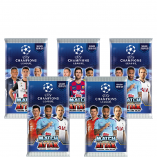 5 пакетиков (по 6 карточек в каждом) по коллекции 2019-20 Topps Match Attax UEFA Champions League