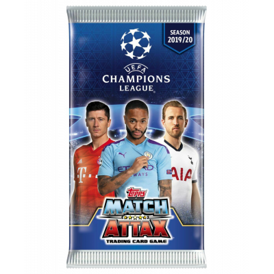 1 пакетик (6 карточек) по коллекции 2019-20 Topps Match Attax UEFA Champions League