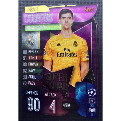 ТИБО КУРТУА (Реал Мадрид) 2019-20 Topps Match Attax UEFA Champions League Super Squad