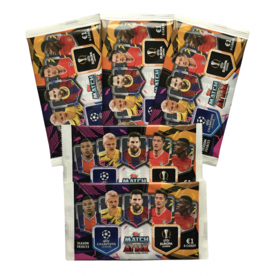 5 пакетиков (по 6 карточек в каждом) по коллекции 2020-21 Topps Match Attax UEFA Champions League
