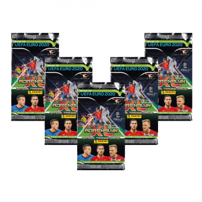 5 пакетиков (по 6 карточек в каждом) по коллекции Panini Road to Euro 2020 Adrenalyn XL