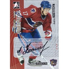 АНДРЕЙ КОСТИЦЫН (Hamilton Bulldogs, AHL) 2005-06 ITG Heroes and Prospects (автограф)
