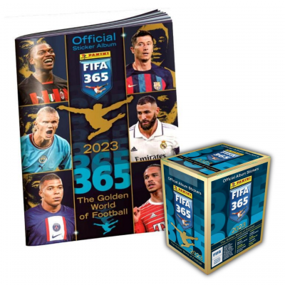 Альбом и блок наклеек 2023 Panini FIFA 365 (50 пакетиков)