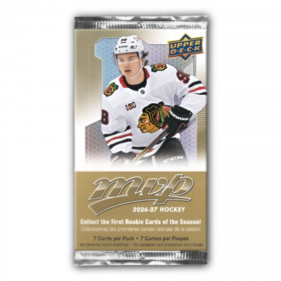 Пакетик карточек Upper Deck НХЛ MVP Hockey Blaster Pack 2026-27 (7 карточек) Пакетик карточек Upper Deck НХЛ MVP Hockey Blaster Pack 2026-27 (7 карточек)