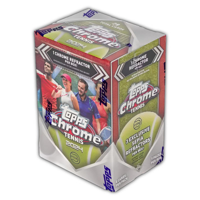 Бокс теннисных карточек Chrome Tennis Blaster Box 2024 / 7 пакетиков 